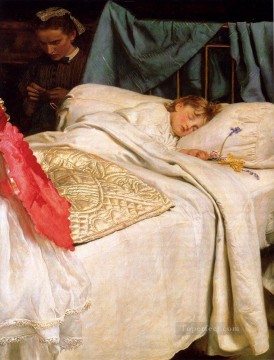 Dormir prerrafaelita John Everett Millais Pinturas al óleo